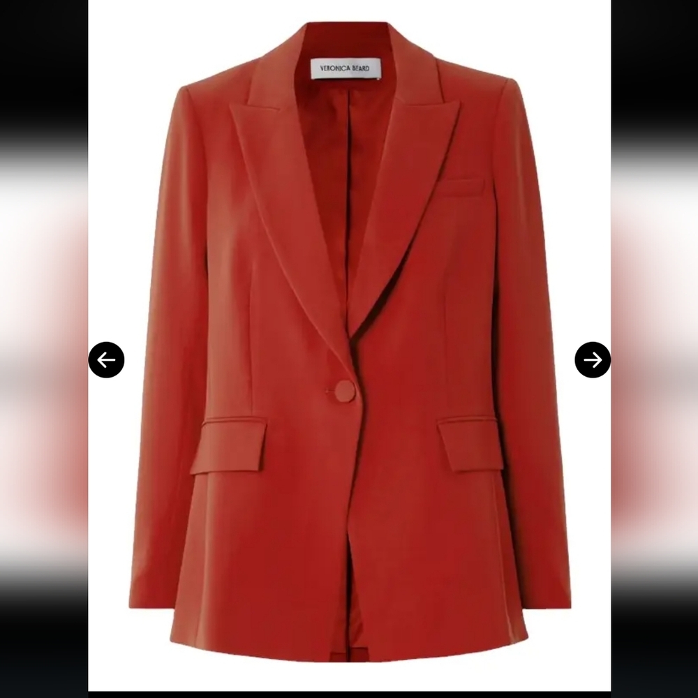 Veronica Beard Dickey Jacket  Blazer W/Brown Buttons SAMPLE Sz 6 No Size Tag